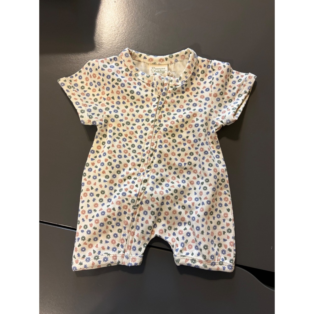 NWT Nature Baby Organic Cotton Chamomile Blooms Summer Dreamlands Suit Newborn